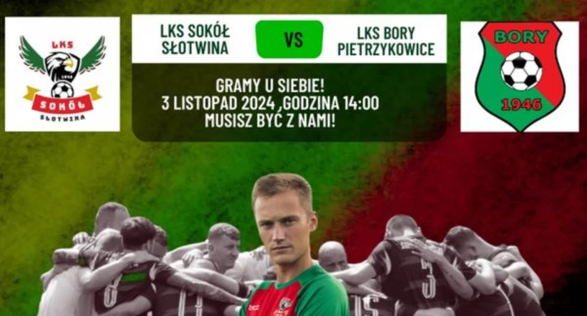 Mecz LKS Sokół Słotwina kontra LKS Bory Pietrzykowice - 3 listopada 2024 r. godz. 14:00