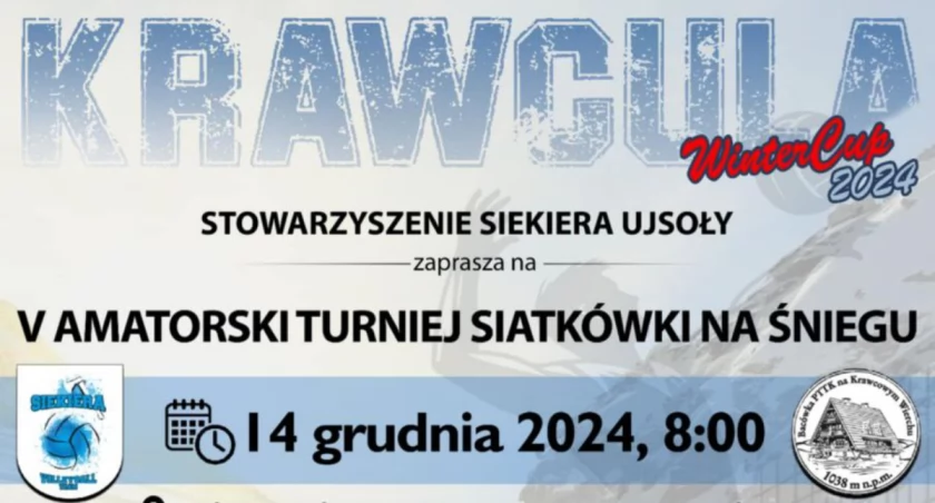 Krawcula Winter Cup 2024 - Zimowy Turniej Siatkówki i Kulinarne Zawody w góralskiej scenerii! Sprawdź szczegóły wydarzenia i dołącz do zabawy w Ujsołach.