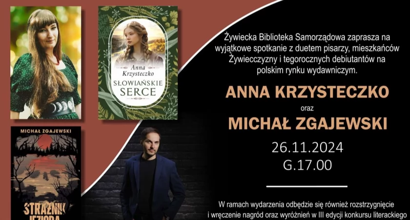 Spotkanie z Pisarzami i Ogłoszenie Wyników Konkursu Literackiego w Żywcu - 26 listopada, godz. 17:00, Żywiecka Biblioteka Samorządowa