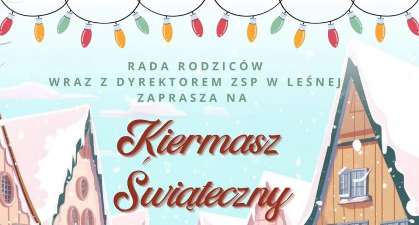 Kiermasz świąteczny ZSP w Leśnej. 