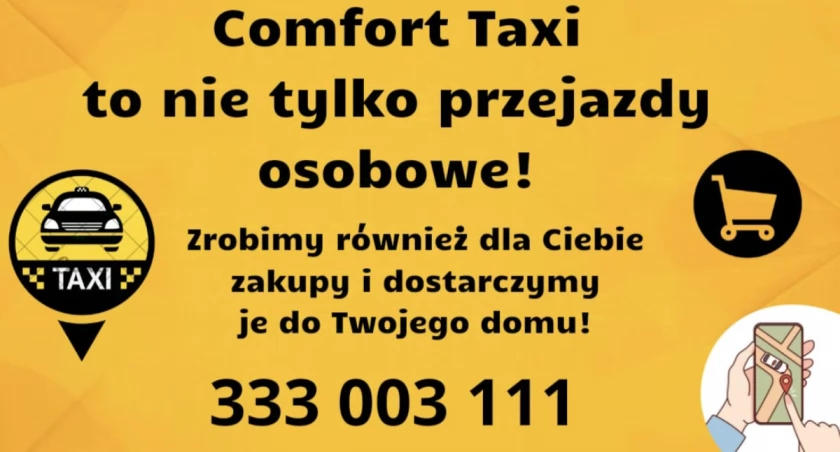 Comfort Taxi zrobi za Ciebie zakupy i dostarczy je do Twojego domu