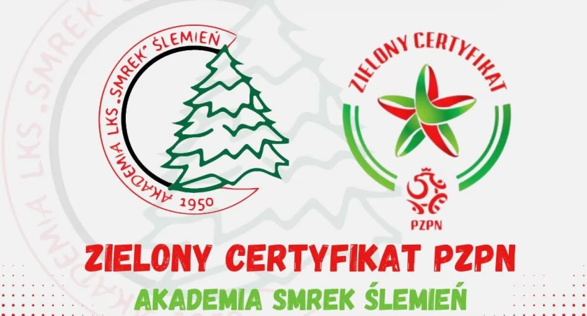 Zielony Certyfikat PZPN dla Akademii Smerk Ślemień! 