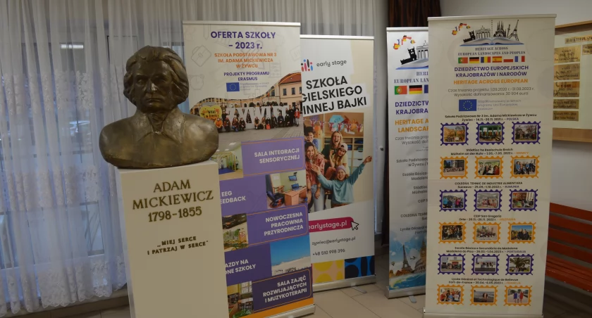 Uroczystość  z okazji Święta Szkoły Podstawowej nr 3 im. Adama Mickiewicza w Żywcu - wydarzenie zgromadziło społeczność szkolną i gości, prezentacje uczniów i słowa uznania dla nauczycieli.