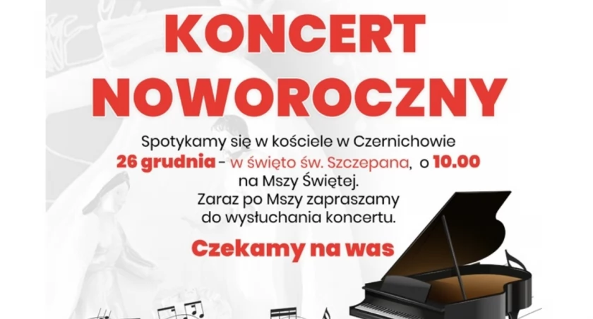 Koncert Kolęd Czernichów - Tradycyjne kolędy, refleksja i radość. Zapraszamy na wyjątkowe wydarzenie w duchu świąt. Szczegóły na plakacie!