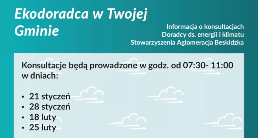 Dyżury Ekodoradcy - Styczeń i Luty 2025 w Gminie Łękawica
