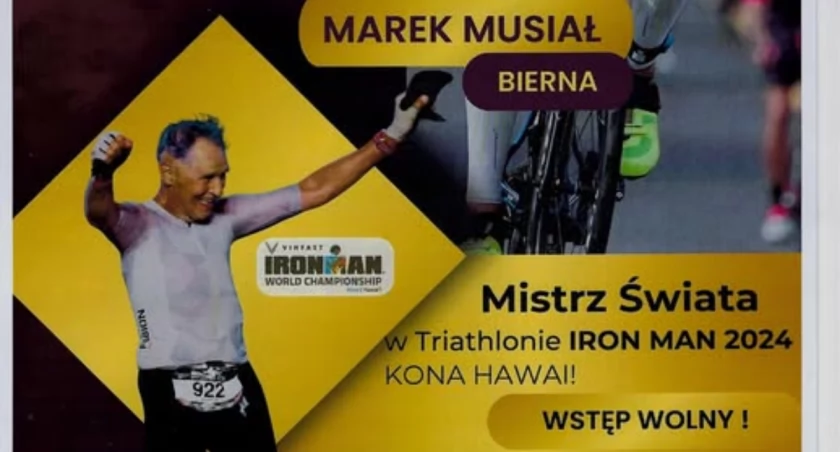 Spotkanie z Mistrzem Świata Triathlonu Iron Man 2024 - 29 stycznia 2025, Żywiec: Inspirująca opowieść o drodze do sukcesu, treningach i motywacji. Zdobądź autograf i pamiątkowe zdjęcie! Nie przegap!