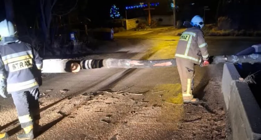 Niebezpieczne zdarzenie spowodowane przez wiatr w Ciścu!