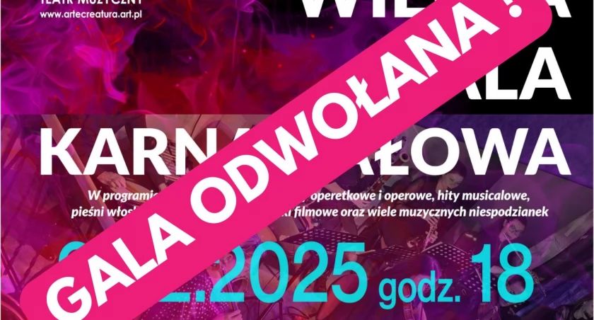WIELKA GALA KARNAWAŁOWA, w Miejskim  Centrum Kultury w Żywcu, została ODWOŁANA!!!