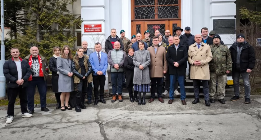 Strzelcy z Jednostki Strzeleckiej 3030 im. por. L. Rybarskiego na spotkaniu noworocznym Związku Żołnierzy Narodowych Sił Zbrojnych Okręgu Śląska Cieszyńskiego 