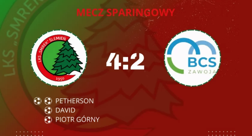 Sparing LKS Smrek Ślemień vs BCS Zawoja zakończony zwycięstwem 4:2