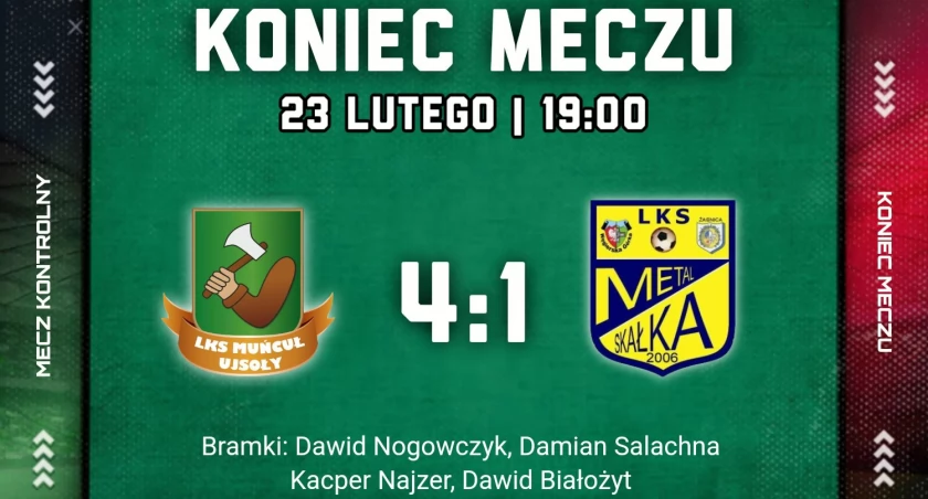 LKS Muńcuł Ujsoły triumfuje w starciu z LKS Metal Skałka Żabnica 