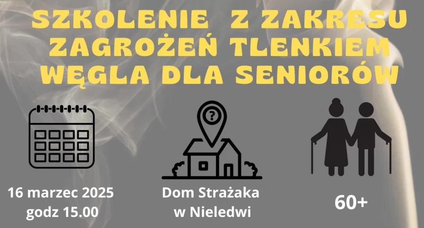 Jak chronić się przed zagrożeniem tlenkiem węgla? Przyjdź do 16 marca do Domu Strażaka w Nieledwi!