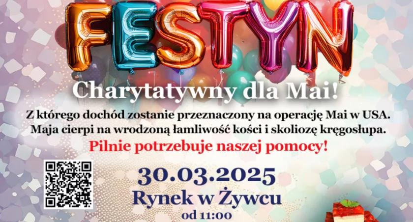 Festyn Charytatywny dla Mai – Pomóżmy jej powrócić do lepszej sprawności! Spotykamy się na Żywieckim Rynku!
