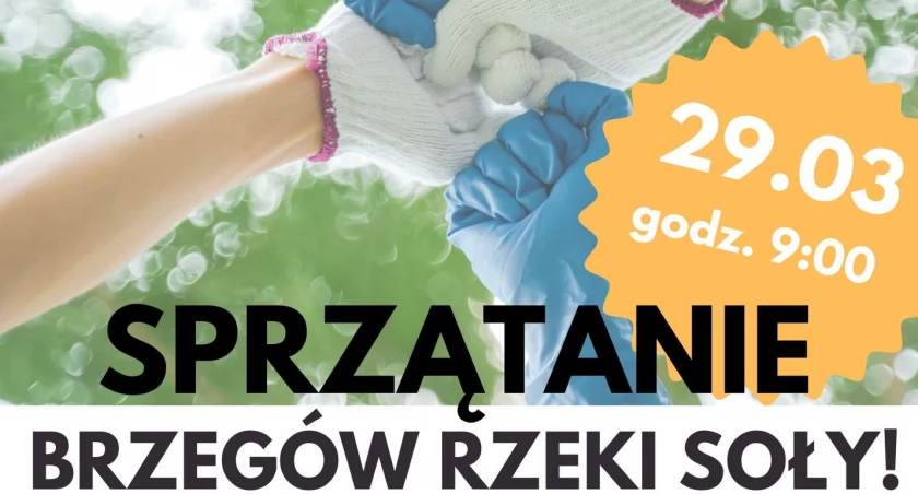 Wspólne sprzątanie brzegów Soły w Gminie Radziechowy- Wieprz- mały wysiłek, wielka zmiana
