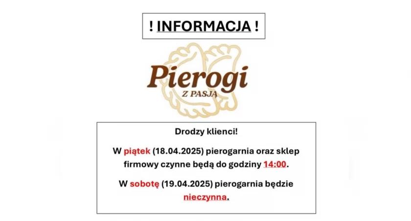 Pierogi z Pasją – Ważna informacja dla naszych Klientów