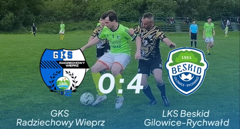 LKS Beskid Gilowice-Rychwałd triumfuje 0-4 z GKS Radziechowy Wieprz II 
