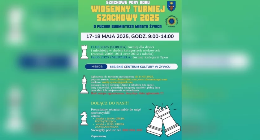 Wiosenny Turniej Szachowy 2025 w Żywcu – pasja, strategia i sportowa rywalizacja