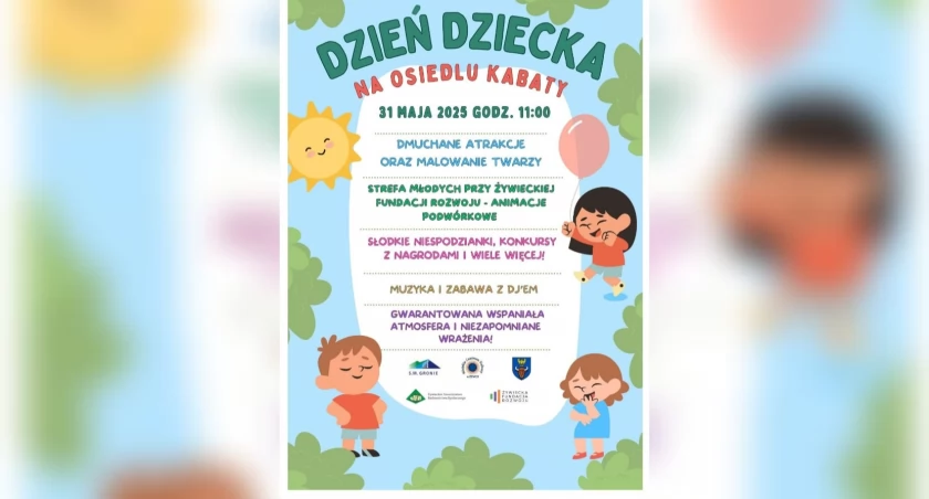 Zaproszenie na Festyn z okazji Dnia Dziecka – Osiedle Kabaty w Żywcu