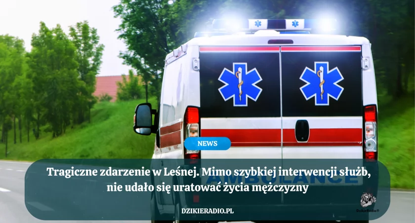  Tragiczne zdarzenie w Leśnej. Mimo szybkiej interwencji służb, nie udało się uratować życia mężczyzny
