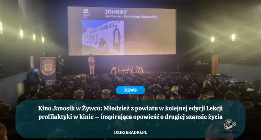 Lekcja profilaktyki w kinie– spotkanie młodzieży z Patrykiem Galewskim
