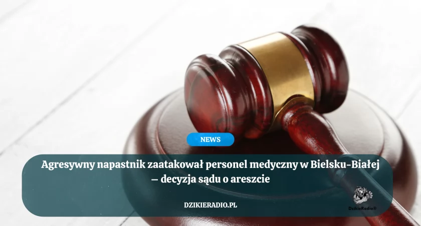 Agresywny napastnik zaatakował personel medyczny w Bielsku-Białej – decyzja sądu o areszcie