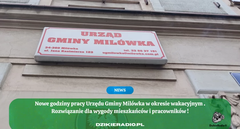 Letnie godziny pracy Urzędu Gminy Milówka! 