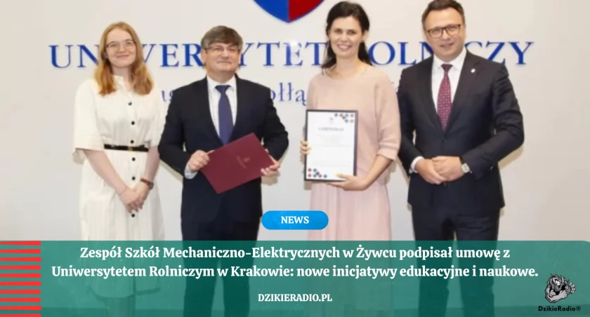 ZSME w Żywcu zacieśnia współpracę z Uniwersytetem Rolniczym w Krakowie