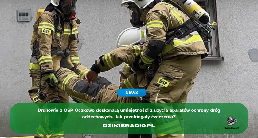 Strażacy z Oczkowa doskonalą umiejętności w ćwiczeniach z aparatami powietrznymi
