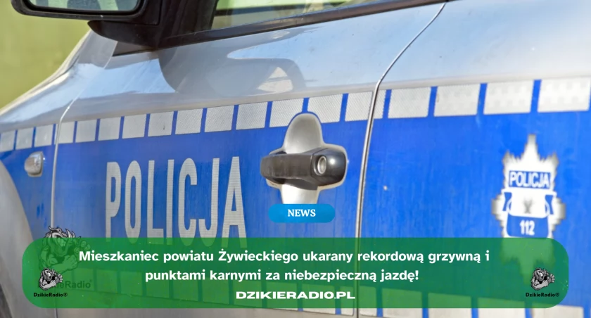 Kierowca audi stracił 4 000 zł i 30 punktów karnych za szaleńczą jazdę pod Żywcem