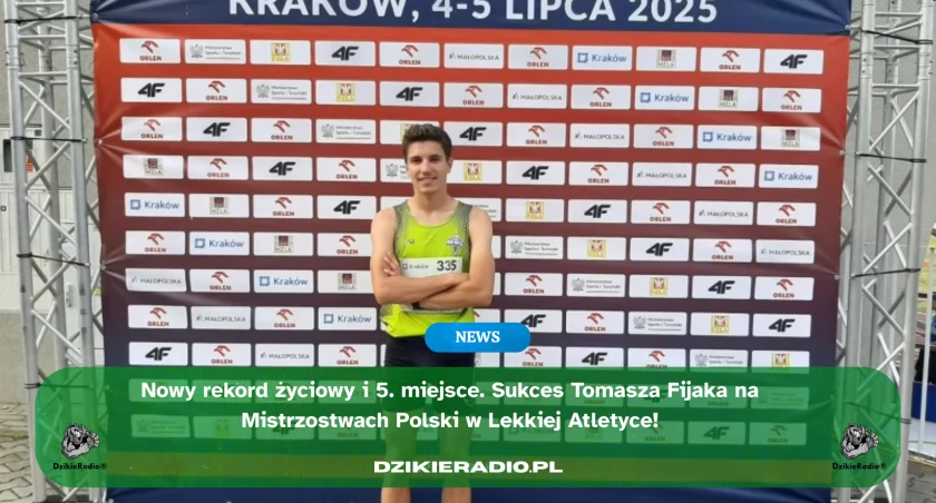 Lekkoatletyka – sukces Tomasza Fijaka na Mistrzostwach Polski U23