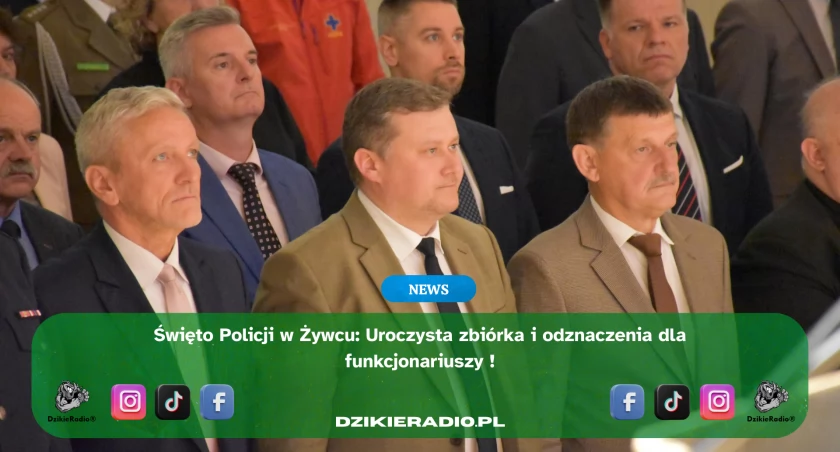 Uroczysta zbiórka z okazji Święta Policji w Żywcu