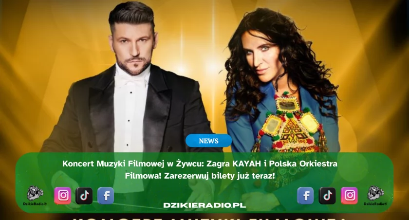 Magiczny wieczór w rytmie filmowych emocji – Kayah i Polska Orkiestra Muzyki Filmowej wystąpią w Żywcu!