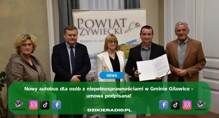 Gmina Gilowice z nowym wsparciem dla osób z niepełnosprawnościami – umowa podpisana