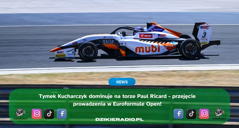 Nowy lider Euroformuły Open. Triumfalny weekend Tymka Kucharczyka na torze Paul Ricard