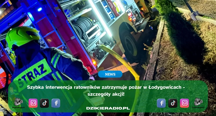 Pożar w Łodygowicach opanowany dzięki sprawnej interwencji służb