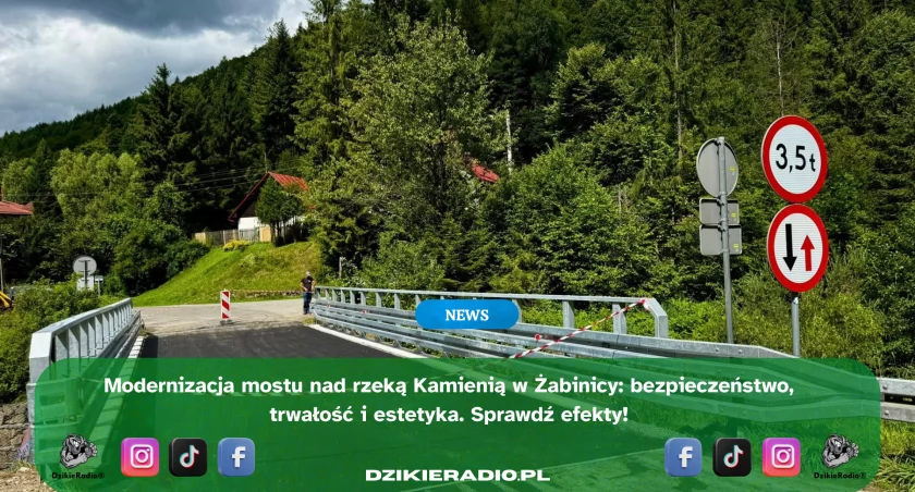 Most w Żabinicy znów łączy bezpiecznie – zakończono modernizację nad Kamienną