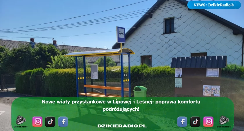 Nowe wiaty przystankowe w gminie Lipowa – inwestycja na rzecz komfortu i bezpieczeństwa mieszkańców