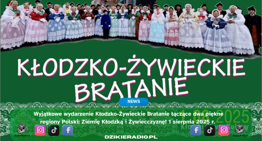 „Kłodzko-Żywieckie Bratanie” już 1 sierpnia 2025 r. na Kłodzkim Skwerze Kultury! 