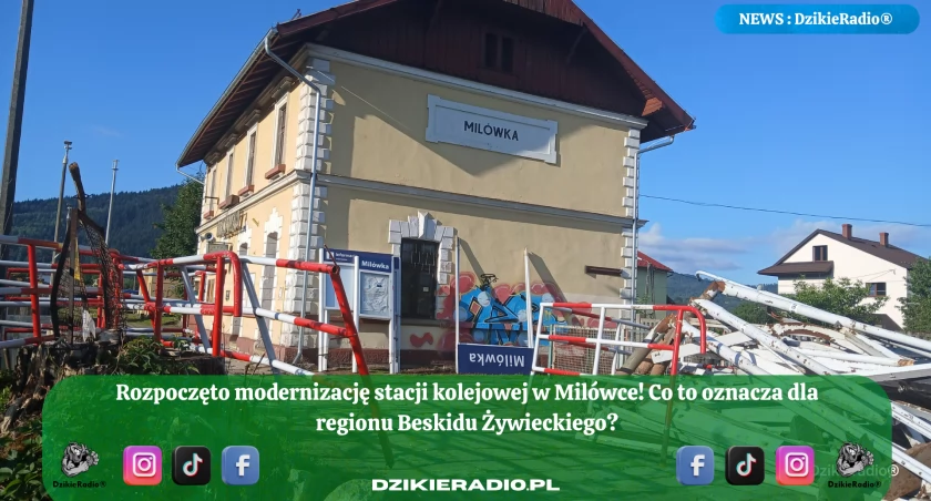 Trwa remont stacji PKP w Milówce – ruszyła modernizacja peronów i przejść! 