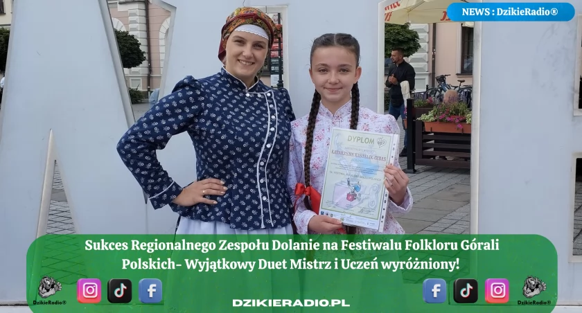 Wyróżniony duet Mistrz i Uczeń na 56. Festiwalu Folkloru Górali Polskich: Dolania - Wielka Duma Kultury Góralskiej w Żywcu 