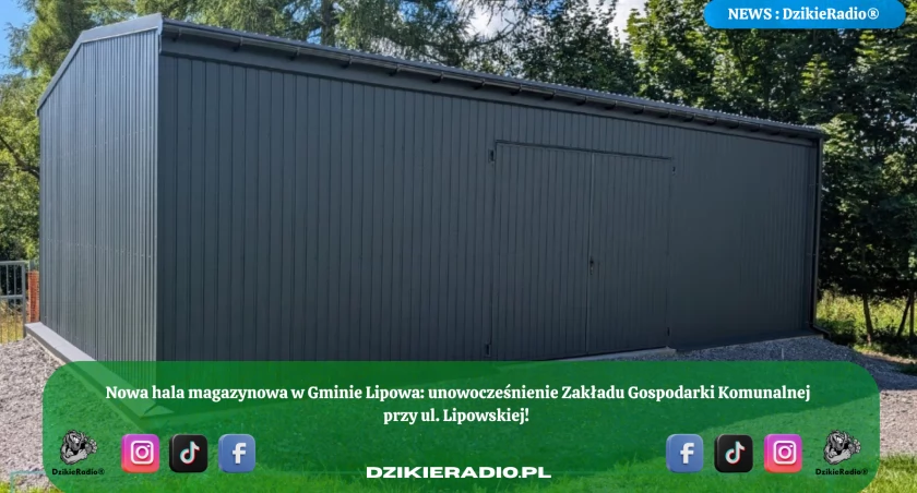 Nowa hala magazynowa dla ZGK w Gminie Lipowa – inwestycja zakończona! 