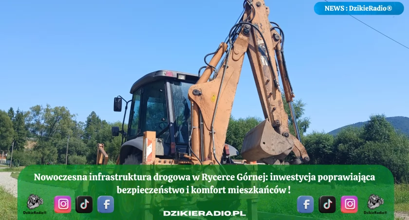 „Budowa i modernizacja chodników wzdłuż dróg powiatowych w miejscowościach Rycerka Dolna i Rycerka Górna w Gminie Rajcza”.