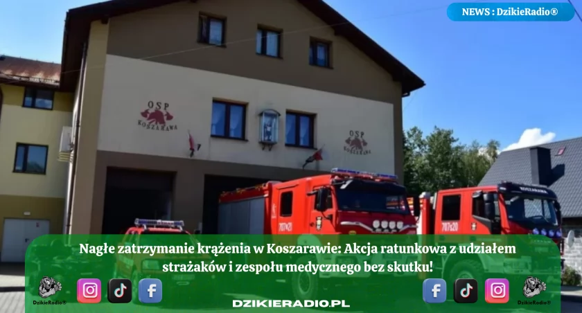 Nagłe zatrzymanie krążenia w Koszarawie – tragiczny finał akcji ratunkowej