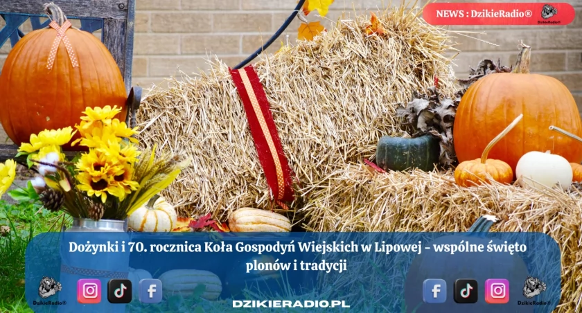 Dożynki i Jubileusz 70-lecia Koła Gospodyń Wiejskich w Lipowej – wielkie święto tradycji i wspólnoty! 