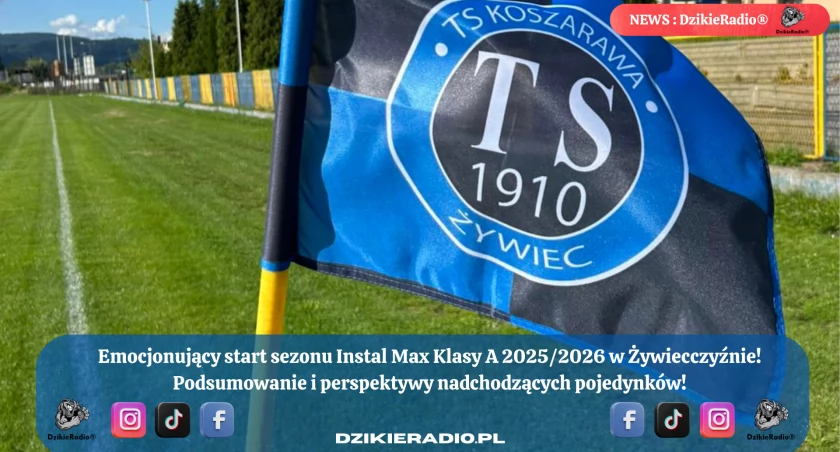 Rozgrywki w Instal Max Klasie A (Podokręg Żywiec) ruszyły pełną parą! Sprawdź wyniki i plan 2. kolejki, emocje gwarantowane!