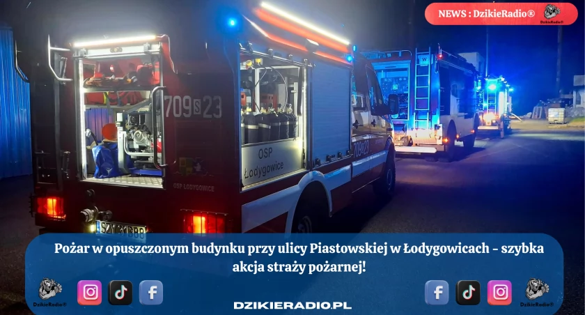 Ogień w dawnym zakładzie przy Piastowskiej. Strażacy szybko opanowali sytuację