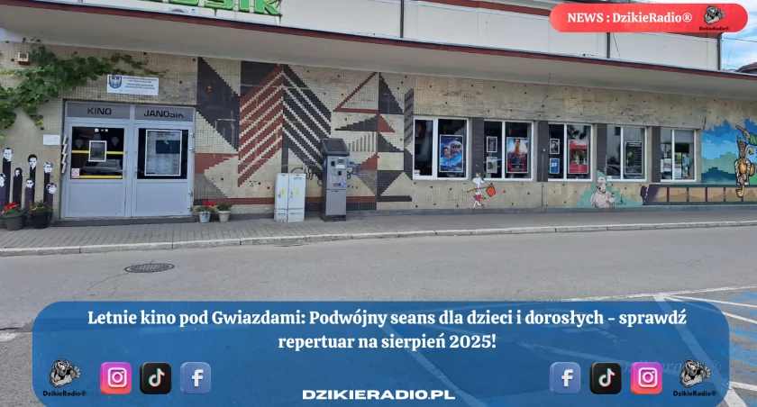 Letni seans filmowy pod gwiazdami w Janosiku: przygody dla dzieci i emocje dla dorosłych - sprawdź repertuar!