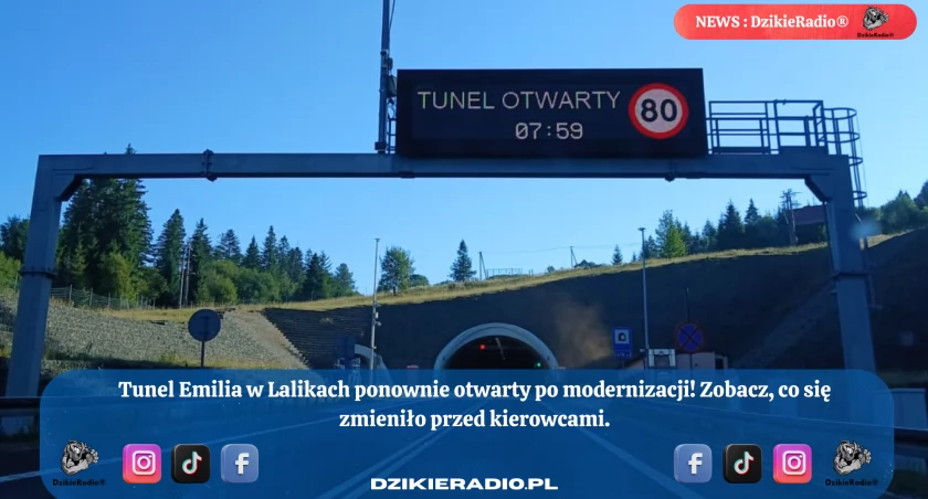 Tunel Emilia w Lalikach: bezpieczniej i bardziej nowocześnie po modernizacji - Już otwarty!