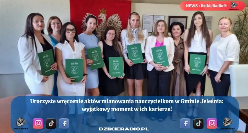 Uroczyste wręczenie aktów mianowania nauczycielkom w Gminie Jeleśnia: Symboliczne uhonorowanie ich pasji i oddania
