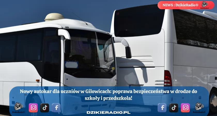 Nowy autokar dla uczniów z Gilowic – inwestycja w bezpieczeństwo i wygodę